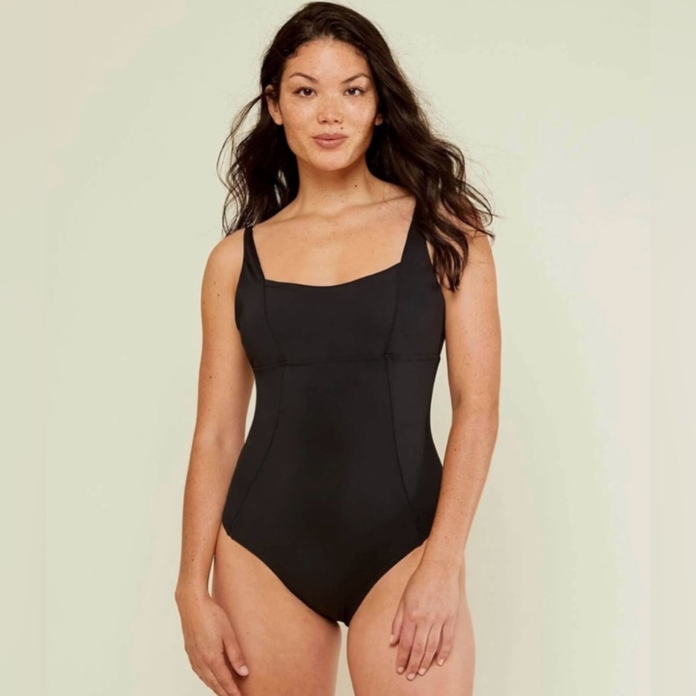 Andie Swim - NWT | Havana | One-Piece Square Neck Swimsuit - Black | Medium